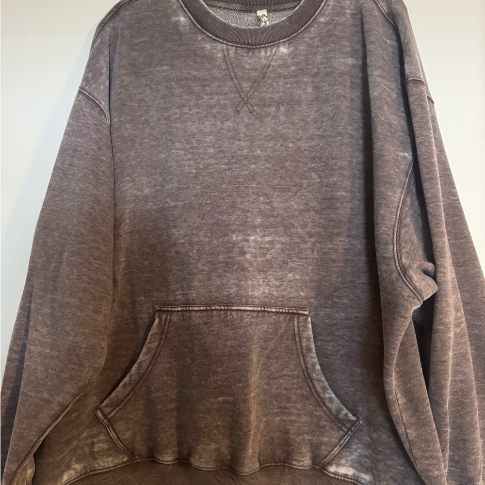 Brown Oversized Free People Sweatshirt